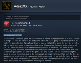 Illustration for article titled Atlas, As Told By Steam Reviews